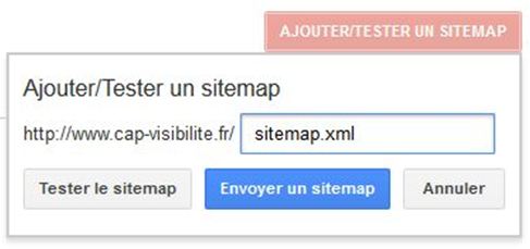 Sitemap outil Webmaster Google