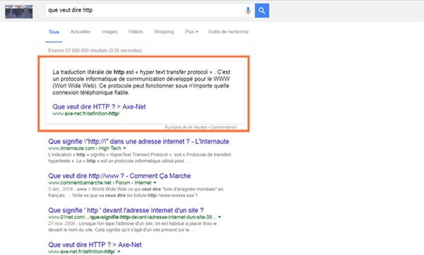 featured snippets google