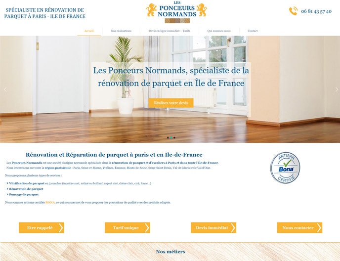 site web les ponceurs normands