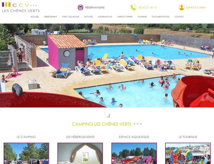 refonte site web camping bourgneuf en retz loire atlantique