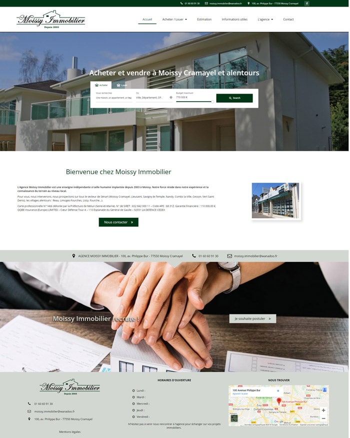 Création de site web vitrine / institutionnel à Paris et en Essonne