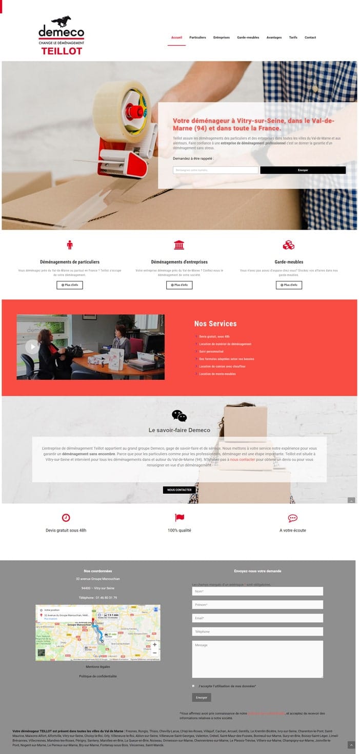 Création de site web vitrine / institutionnel à Paris et en Essonne
