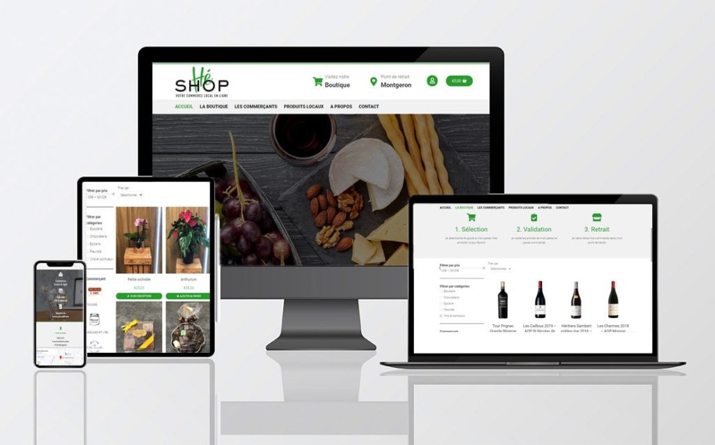heshop plateforme click and collect commerce local