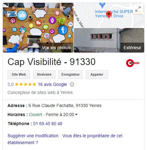 fiche google my business