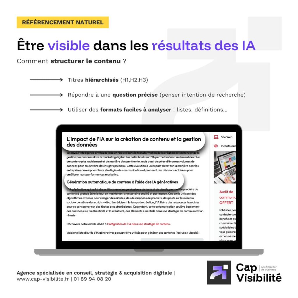 infographie contenu optimise pour IA
